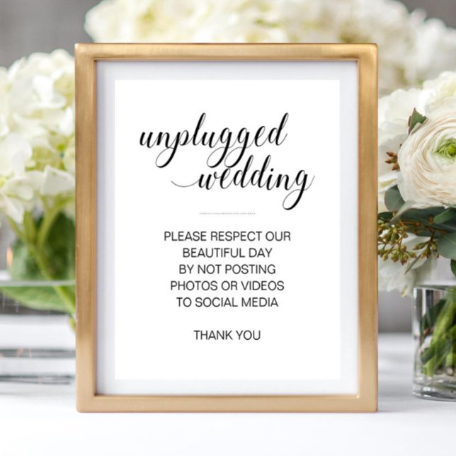 Unplugged Wedding No Social Media Sign (Creator Uploaded)