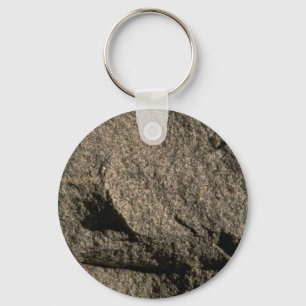 Unpolished granite key ring