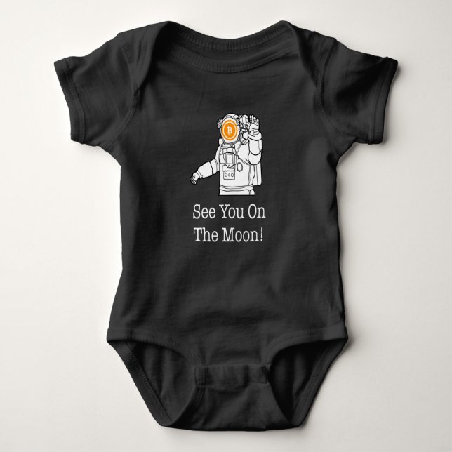 Unqiue Bitcoin Design Baby Bodysuit (Front)
