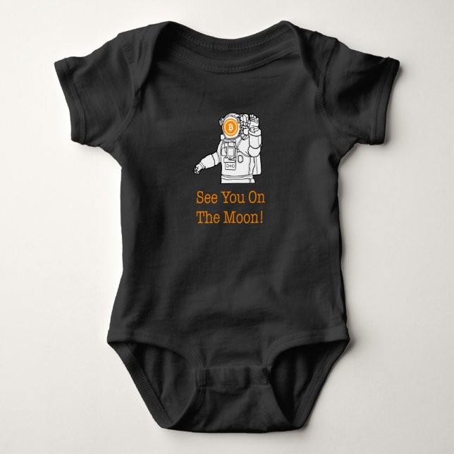 Unqiue Bitcoin Design Baby Bodysuit (Front)