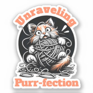 Unraveling Purr-fection: Cute Cat Tangled in Yarn