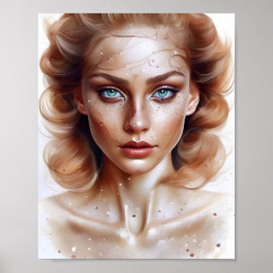 Unrealistic Girl Portrait Poster