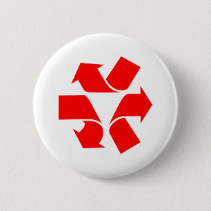 Unrecycle Symbol 6 Cm Round Badge