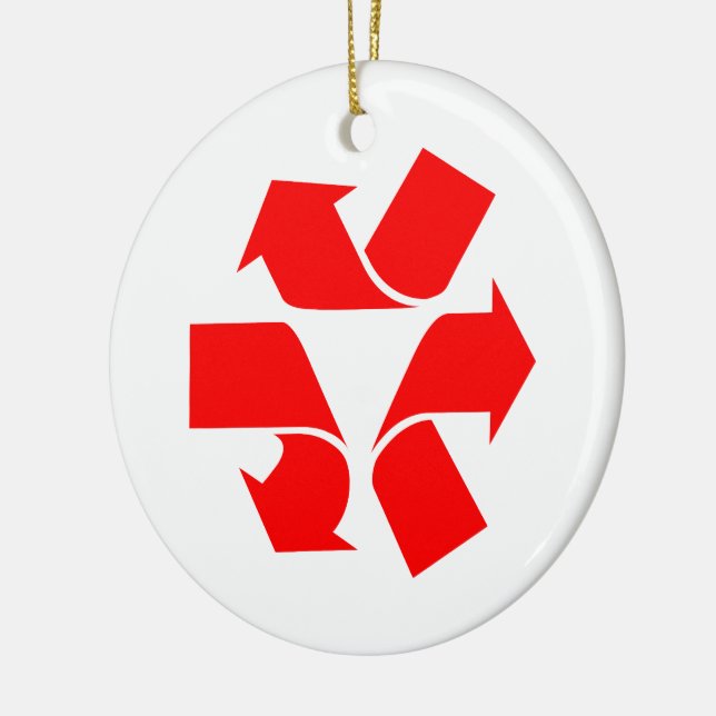 Unrecycle Symbol Ceramic Tree Decoration (Left)