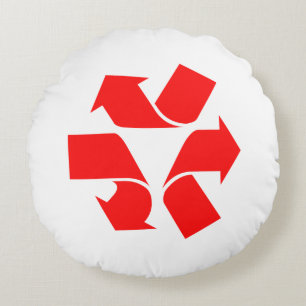 Unrecycle Symbol Round Cushion