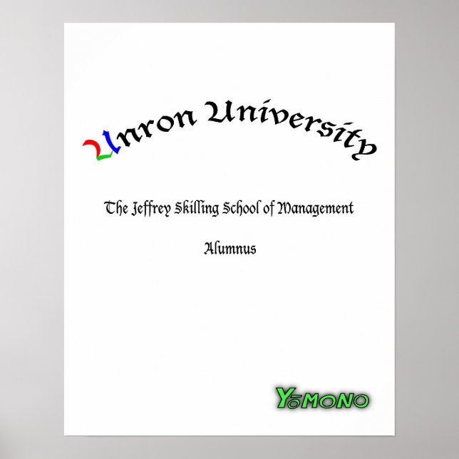 "Unron" Poster (Front)