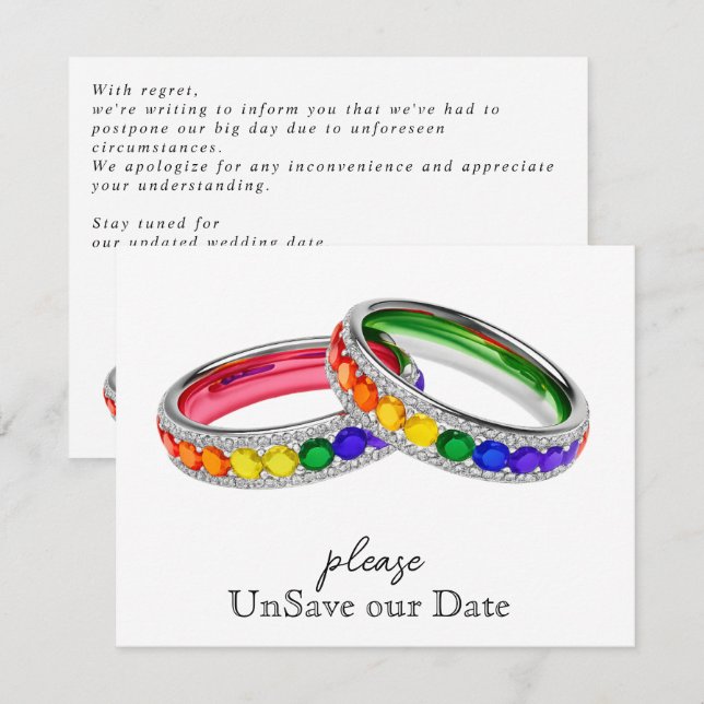 🌈 Unsave Our Date Intertwined in Pride Enclosure Card (Front/Back)