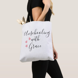 Unschooling Mum Grace Hearts Tote Bag