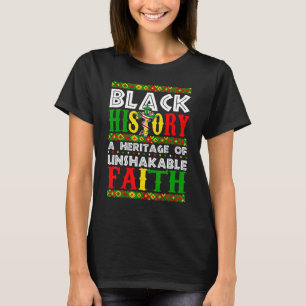 Unshakeable Faith Black History Month African Chri T-Shirt