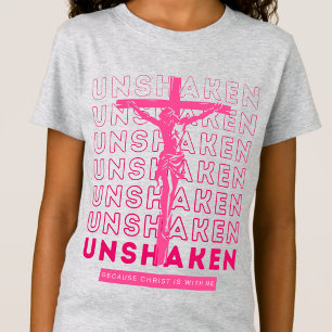 Unshaken - Bible Spiritual Gratitude Graphic Grey T-Shirt