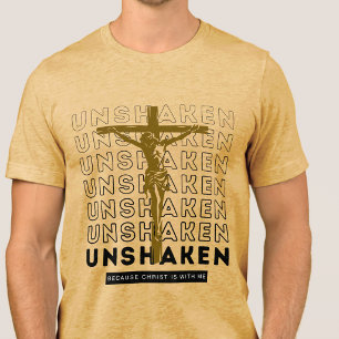 Unshaken - Bible Spiritual Scripture Yellow Tri-Blend Shirt