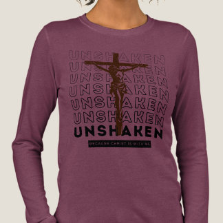 Unshaken - Christian Believers Jesus Burgundy Tri-Blend Shirt