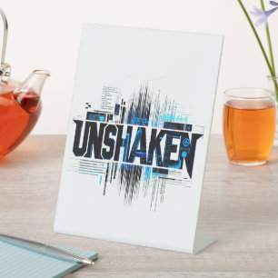 UNSHAKEN Cyberpunk Tabletop Sign