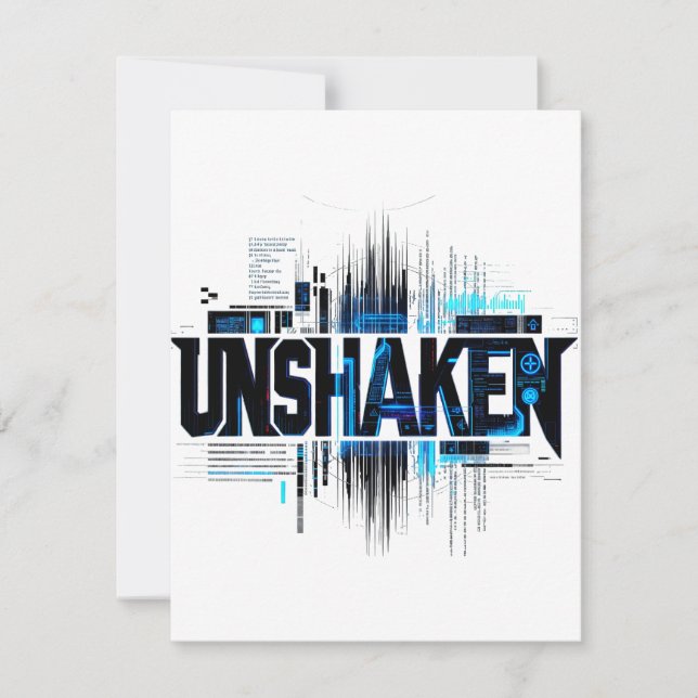 Unshaken Cyberpunk Tech Invitation (Front)