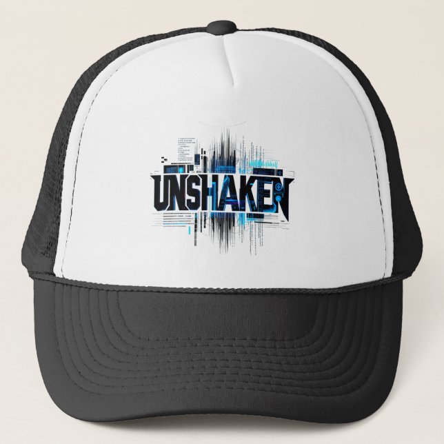 UNSHAKEN Cyberpunk Trucker Hat (Front)