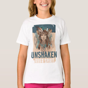 Unshaken River Spirit, Empowerment Boho Art Girls T-Shirt