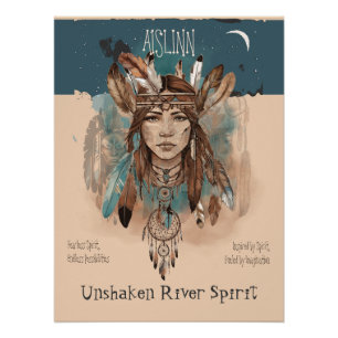 Unshaken River Spirit  – Inspirational Girl Art  Poster