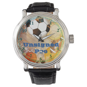 Unsigned Pro Black Vintage Leather Watch