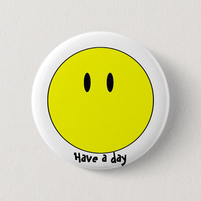 unsmiley 6 cm round badge (Front)