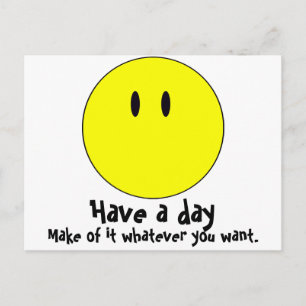 unsmiley postcard