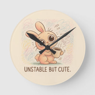 Unstable but Cute Round Clock