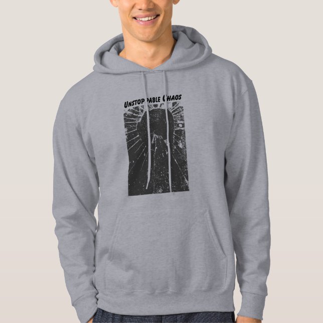 Unstoppable Chaos - Grunge Abstract Streetwear  Hoodie (Front)