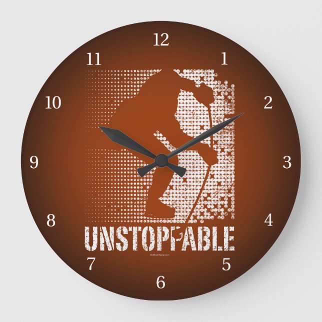 Unstoppable (Hockey) Large Clock (Front)