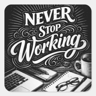 Unstoppable Hustle Square Sticker