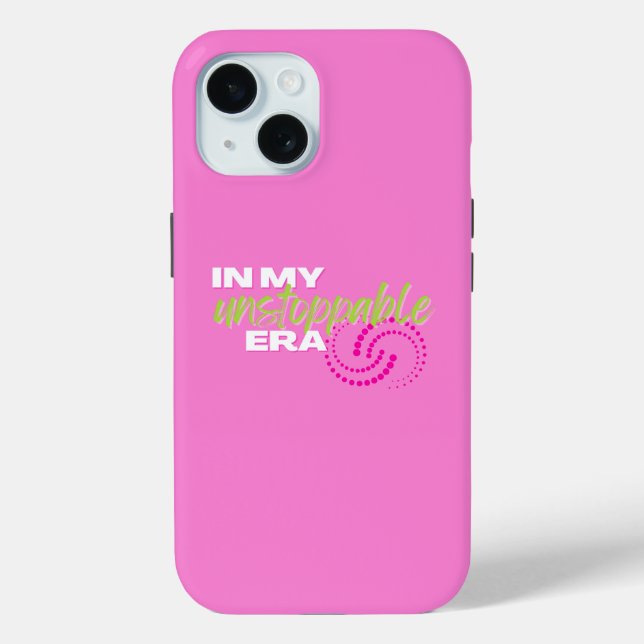 Unstoppable, In my Unstoppable Era, Preppy, Pink Case-Mate iPhone Case (Back)