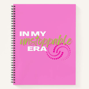 Unstoppable, In my Unstoppable Era, Preppy, Pink Notebook