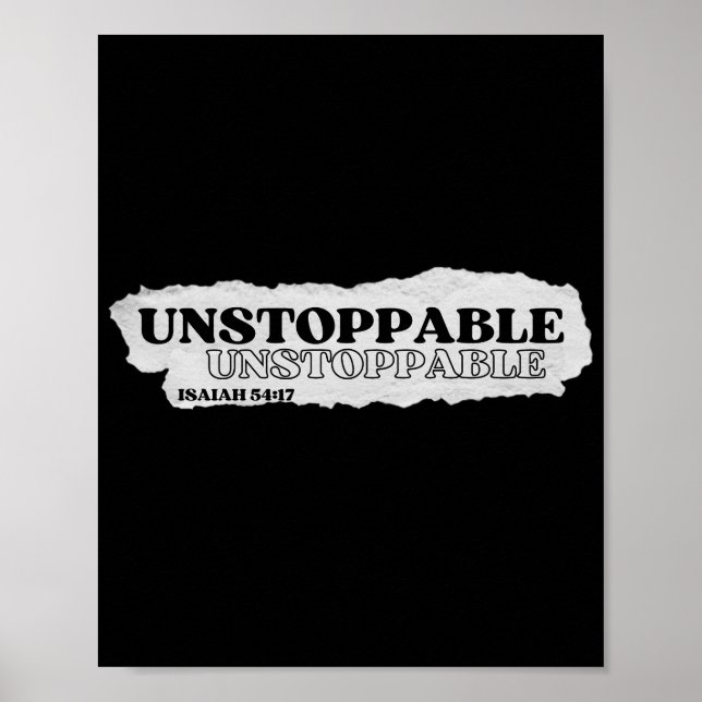 Unstoppable – Isaiah 54:17 Poster (Front)