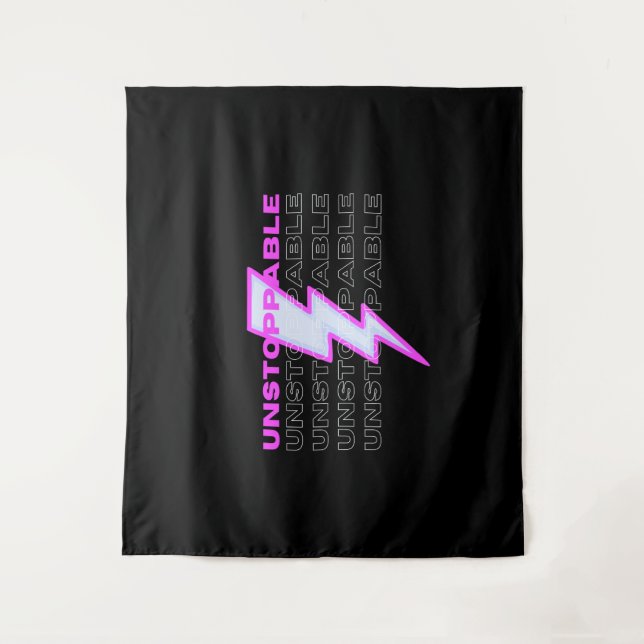 Unstoppable, Motivational, Inspirational Tapestry (Front)