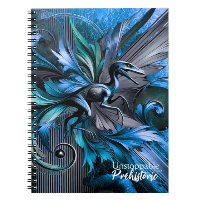 Unstoppable Raptor – Fuel Strength, Rule the Wild Notebook (Front)