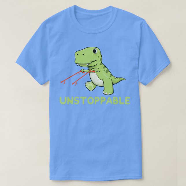 Unstoppable Rex With Long Arms Pun  T-Shirt (Design Front)