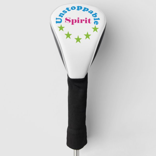 unstoppable spirit golf head cover (Front)