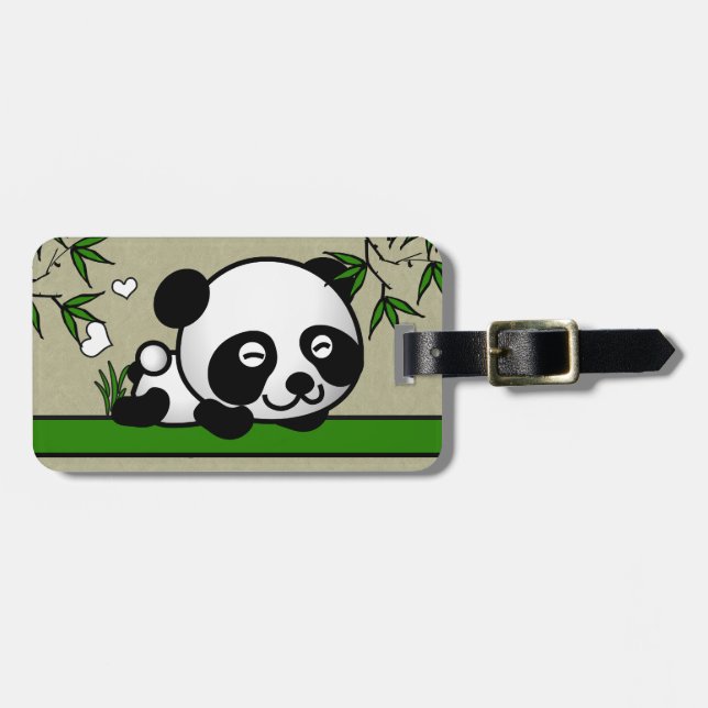 Unsuspecting Panda Luggage Tag (Front Horizontal)