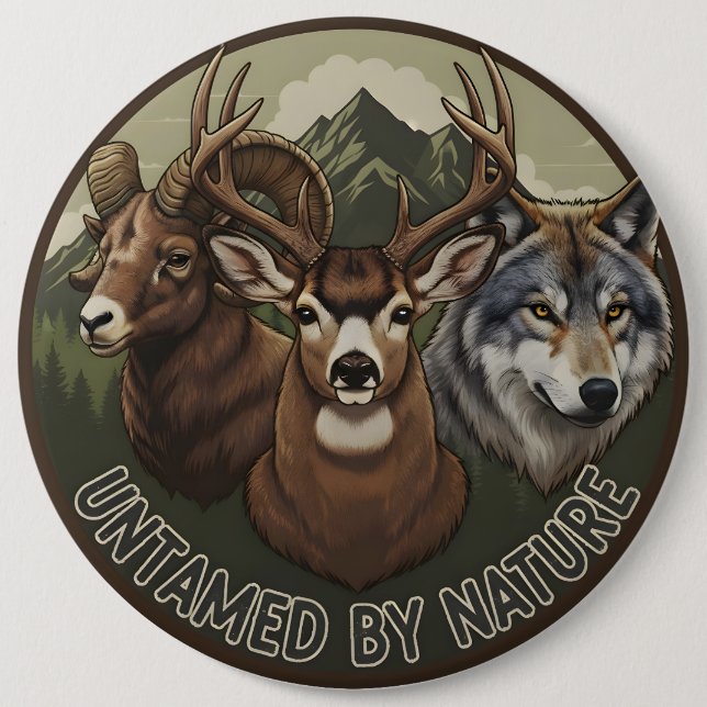 Untamed by Nature 6 Cm Round Badge (Front)