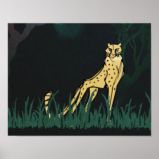 Untamed Cheetah 14"x 11" Art Print (Front)
