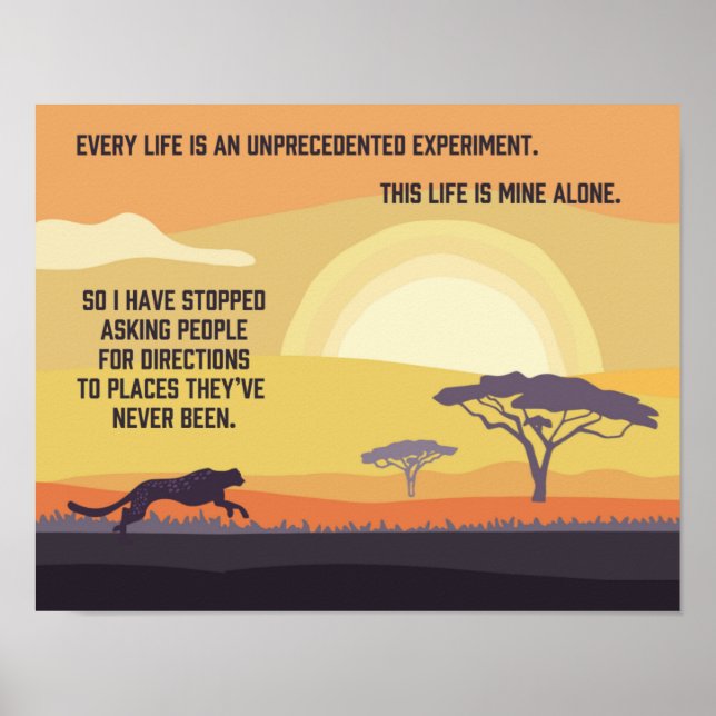 Untamed Cheetah Directions 14"x 11" Art Print (Front)