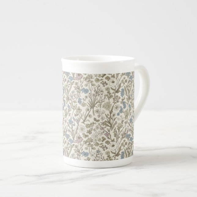 Untamed Petals Bone China Mug (Front Right)