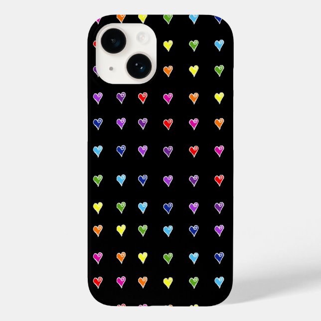 Untamed Rainbow Hearts  Case-Mate iPhone Case (Back)