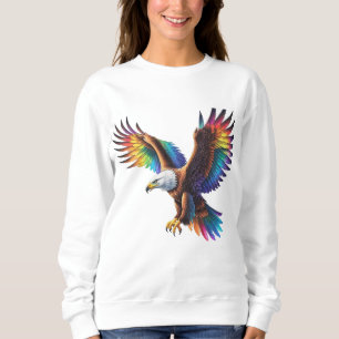 🦅✨ Untamed Spirit: The Rainbow Eagle of Freedom Sweatshirt