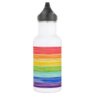 Untidy rainbow stripes 532 ml water bottle