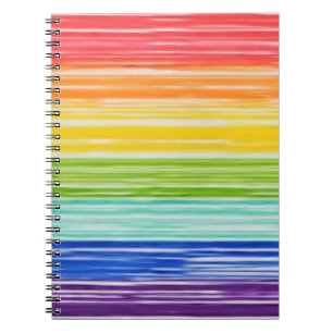 Untidy rainbow stripes notebook