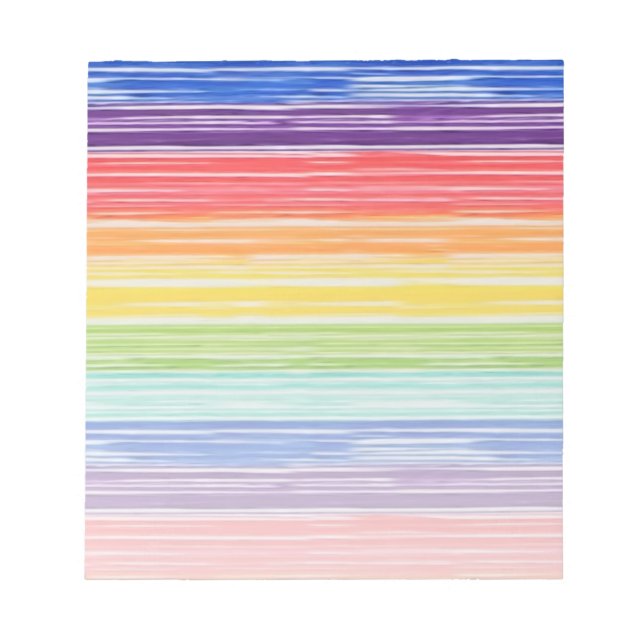 Untidy rainbow stripes notepad (Front)
