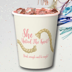 Untie The Knot Divorce Party  Paper Cups