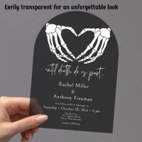 Until Death Skeleton Hands Arch Black Wedding