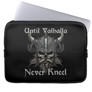 Until Valhalla Never Kneel Laptop Sleeve