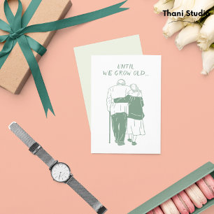 Until We Grow Old Valentine Modern Minimalist Holiday Card