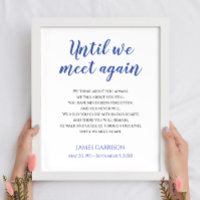 Until We Meet Again Blue Celebration Of Life Poem